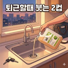 바이오그린펑 미생물 하수구클리너 영국수입완제품 1주일 2회 사용 씽크대기름제거 하수관클리너